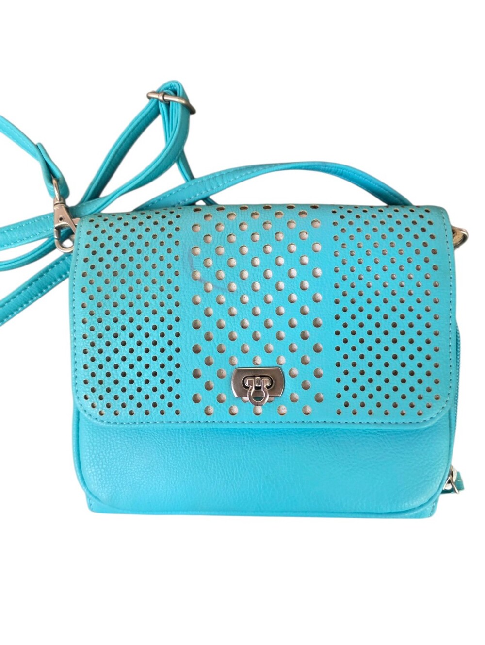Fiorelli Turquoise Perforated Crossbody Bag - Women